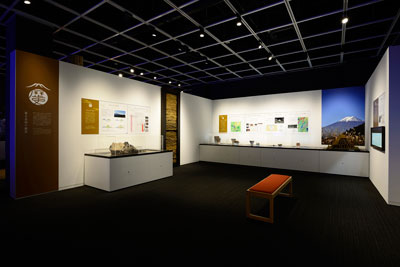 富士吉田の歴史の展示スペース